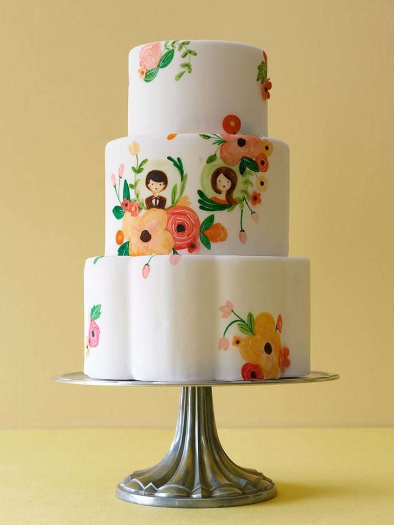 Hand Painted Wedding Cake